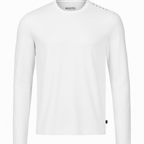 Musto Crew Sonnenblockierende Langarm-T-Shirt - Größe L - Farbe Weiß