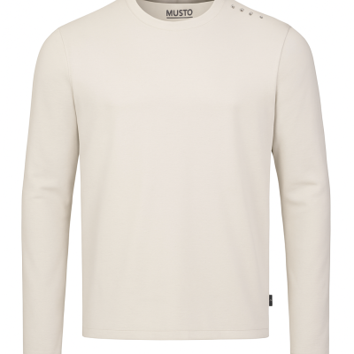 Musto Crew Sunblock Langarm-T-Shirt Größe M Farbe Platinum
