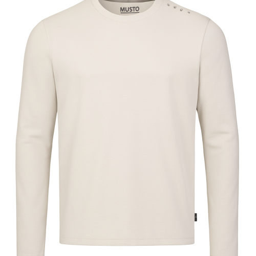 Musto Crew Sunblock Langarm-T-Shirt Größe M Farbe Platinum