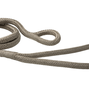 Corde d'amarrage tressée grise à 16 brins avec œil épissé 100cm Ø36mm 16m Corde d'amarrage tressée grise à 16 brins avec œil épissé 100cm Ø36mm 16m