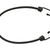 Schwarzes elastisches Seil mit zwei Haken 8mm x 50cm