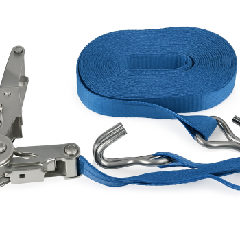 Stainless Steel Ratchet Strap with Hook - 50mm Width, 6m Length, 1500 kg Breaking Load