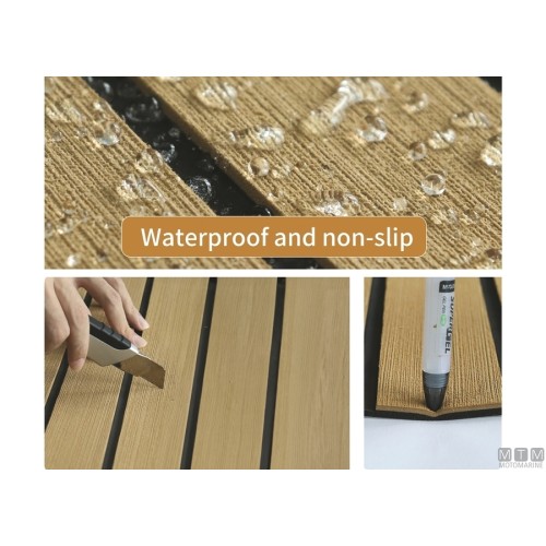 3M Adhesive Flooring Grooved - Classic Teak - 100 x 200 cm