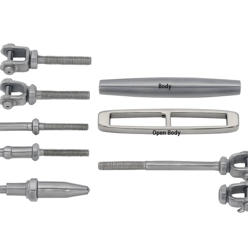 Cage de ridoir ouverte en inox, M12 Cage de ridoir ouverte en inox, M12