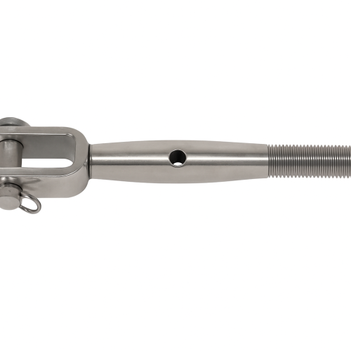 Vis de ridoir en inox à chape fixe, filetage à droite M14 Vis de ridoir en inox à chape fixe, filetage à droite M14