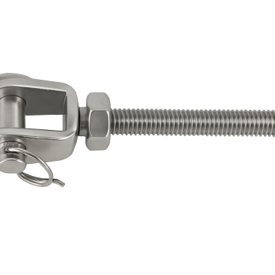 Vis de ridoir en inox à chape fixe, filetage à droite M14 Vis de ridoir en inox à chape fixe, filetage à droite M14
