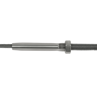 Vis de ridoir en inox à chape fixe, filetage à droite M16 Vis de ridoir en inox à chape fixe, filetage à droite M16