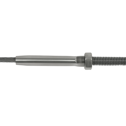 Vis de ridoir en inox à chape fixe, filetage à droite M16 Vis de ridoir en inox à chape fixe, filetage à droite M16