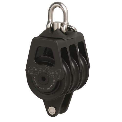 Umlenkrolle Antal Dreifachblock mit Schäkel 70mm für 12mm Leine Umlenkrolle Antal Dreifachblock mit Schäkel 70mm für 12mm Leine