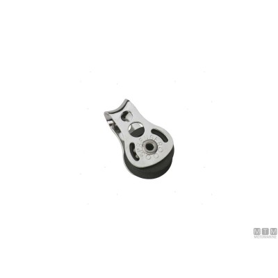 Stainless Pulley Sprenger Fiddle Block with V-cam and Becket 19mm for lines up to 6mm
