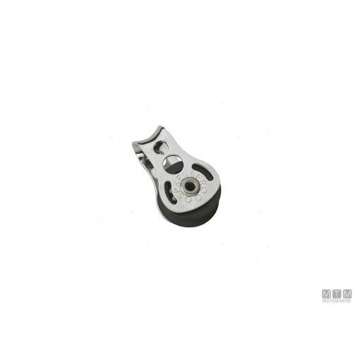 Stainless Pulley Sprenger Fiddle Block with V-cam and Becket 19mm for lines up to 6mm
