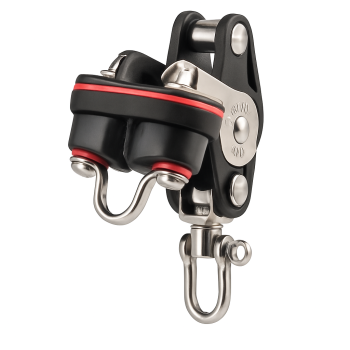Sprenger Pulley Single Swivel with Cam Cleat and Becket 28mm up to 8mm lines