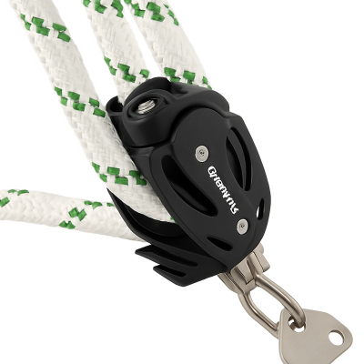Master Fiddle Pulley with Cam Cleat & Becket 72mm for 12mm lines