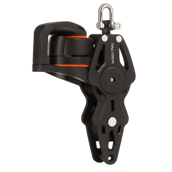 Master Fiddle Pulley with Cam Cleat & Becket 72mm for 12mm lines