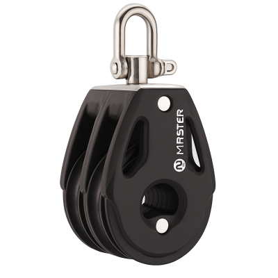 Triple poulie Master Windrider, réas D 57 mm, pour bouts jusqu’à D 10 mm