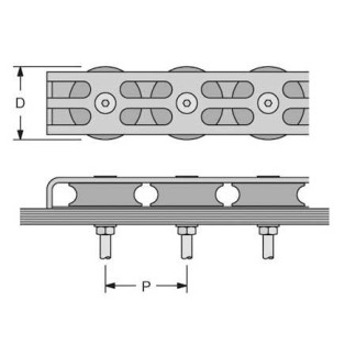 Sailboat Deck Organizers Antal 6 Rollers - 16mm