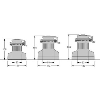 Self Tailing Winches Two Speeds Antal XT48  182mm