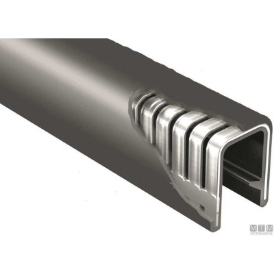 Trim-Lok Edge Trim - Black, 7.0 to 8.5 mm Thickness, 14.5 mm A1, 16.5 mm L, 15 m Length