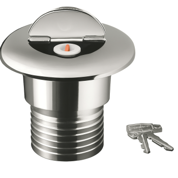 Waste Water Filler Chromed with lock 38mm