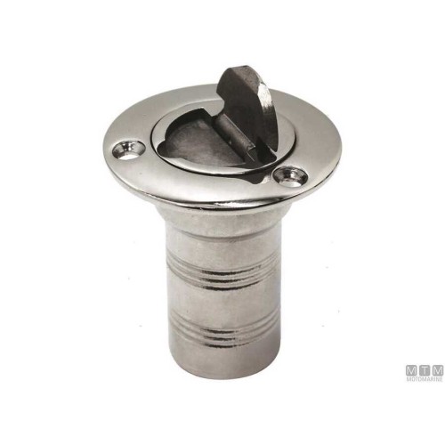 Edelstahl-Tankdeckel: Schlauch 50 mm, Flansch 75 mm Edelstahl-Tankdeckel: Schlauch 50 mm, Flansch 75 mm