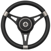T29 Ghost Black Steering Wheel with Stainless Steel Spokes