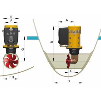 Bow thruster Vetus 45kgf 12v