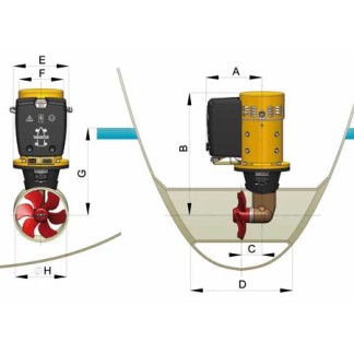Bow thruster Vetus 60kgf 24V