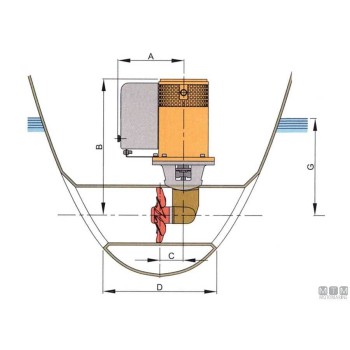 Bow Thruster Vetus 125kgf 12v
