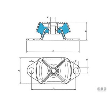 XD Engine Mounts 120 x 70mm 75kg