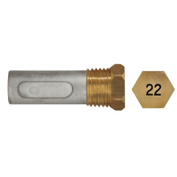 Anode Ford 10 x 26mm with Brass cap