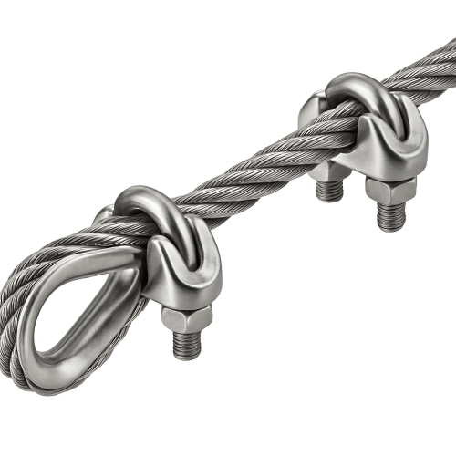 Stainless Clamp for cable 8mm