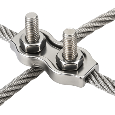 Stainless Double Cable clip 6mm