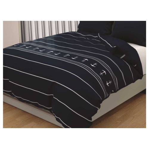 Cotton and Polyester Quilt Mb Santorini Blue 270x240