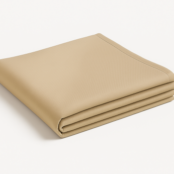 Aruba Waterproof Tablecloth in Sand Color - Dimensions 115 x 100 cm