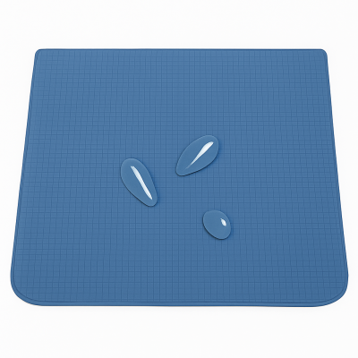 Aruba Waterproof Tablecloth - Blue, Dimensions: 155 x 130 cm