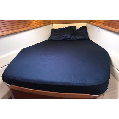 Drap-housse en coton avec élastique, bleu, Type E Drap-housse en coton avec élastique, bleu, Type E