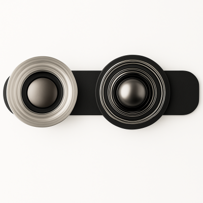 Metallstreifen für magnetische Gläser - Anthrazit Lederoptik (Maße: 50 x 250 x H5 mm)
