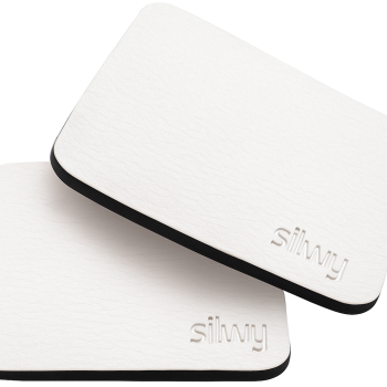 Ensemble de 2 Tampons Métalliques Silwy Blanc