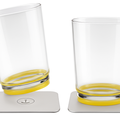 2er Set Magnetische Kunststoffbecher Silwy Gelb 2er Set Magnetische Kunststoffbecher Silwy Gelb