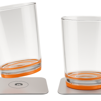 2er Set Magnetische Kunststoffbecher Silwy Orange