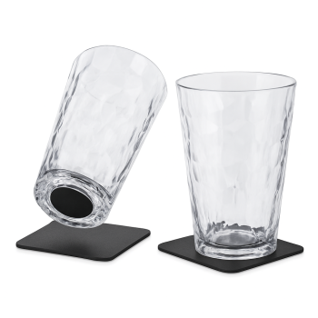 Set of 2 Plastic Magnetic Longdrink Glasses
