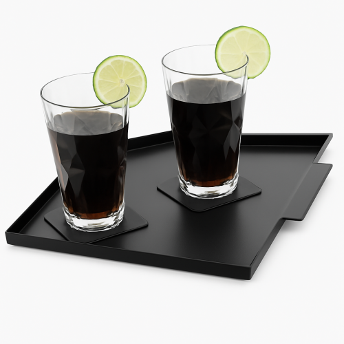 Set of 2 Plastic Magnetic Longdrink Glasses