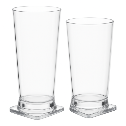 Set of 2 Plastic Magnetic Longdrink Glasses