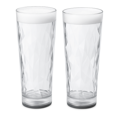 Set of 2 Plastic Magnetic Longdrink Glasses
