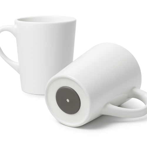 Set of 2 Porcelain Magnetic Mugs - 270ml Capacity (Ø90 x H110 mm)