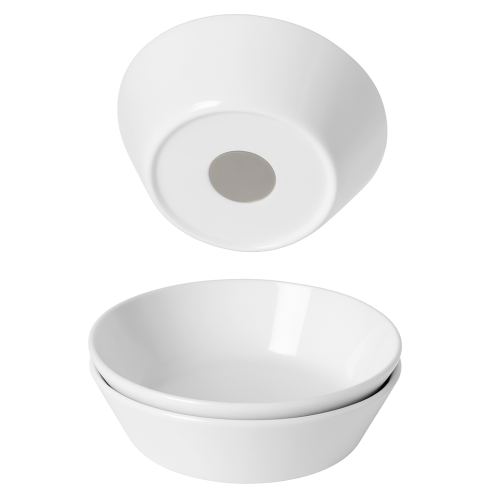 Ensemble de 2 bols magnétiques en porcelaine - Capacité de 400 ml, ø160 x h48 mm Ensemble de 2 bols magnétiques en porcelaine - Capacité de 400 ml, ø160 x h48 mm