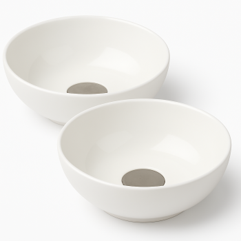 Ensemble de 2 bols magnétiques en porcelaine - Capacité de 400 ml, ø160 x h48 mm Ensemble de 2 bols magnétiques en porcelaine - Capacité de 400 ml, ø160 x h48 mm