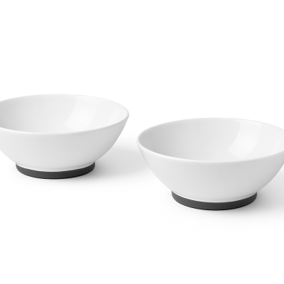 Ensemble de 2 bols magnétiques en porcelaine - Capacité de 400 ml, ø160 x h48 mm Ensemble de 2 bols magnétiques en porcelaine - Capacité de 400 ml, ø160 x h48 mm