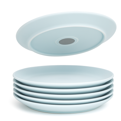 Set of 2 Porcelain Magnetic Plates Ø230 x H22 mm