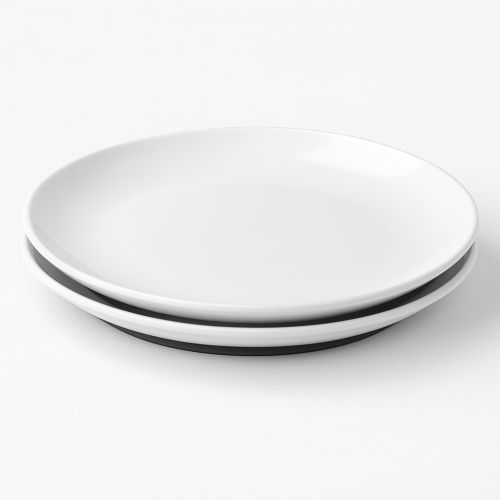 Set of 2 Porcelain Magnetic Plates Ø230 x H22 mm